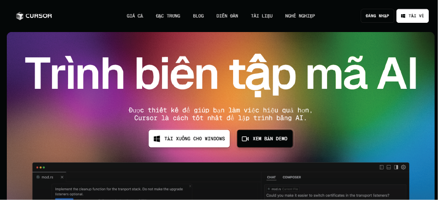 Cursor AI Nâng Cấp Chính Chủ